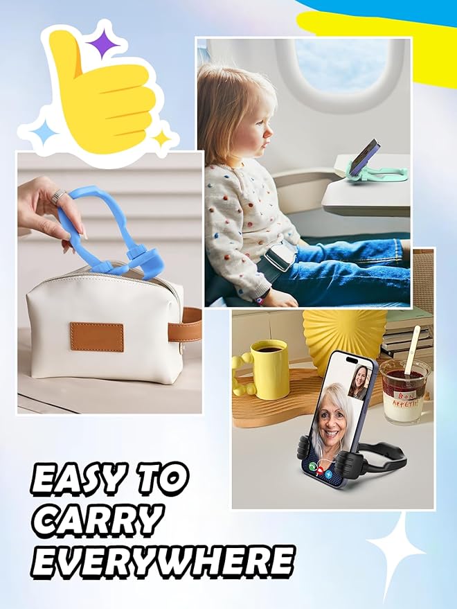 Teens Boys Adults Kids Men Gifts: Thumbs Up Lazy Phone Stand Cell Phone Holder for Desk Funny Gift for Teenager Girl Him Men Women Wife Cool Gadgets Stuff Stocking Stuffers Birthday Gifts Ideas