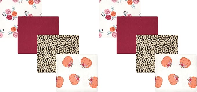 Hudson Baby Unisex Baby Cotton Flannel Receiving Blankets, Cutest Pumpkin, One Size (Pack of 2)