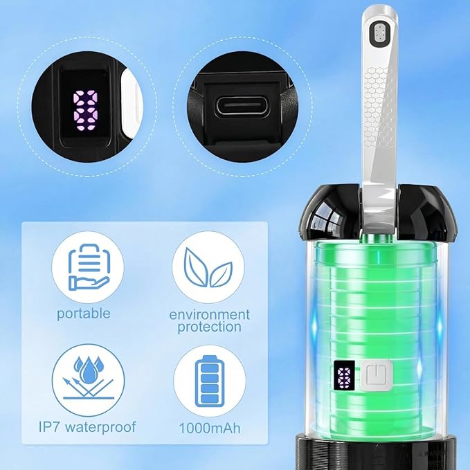 Portable Bidet Travel Size - Electric Handheld Travel Bidet Washer for Freshness on The Go, IPX7 Waterproof Toilet Sprayer for Post-Bathroom Hygiene, Camping & International Travel Essentials