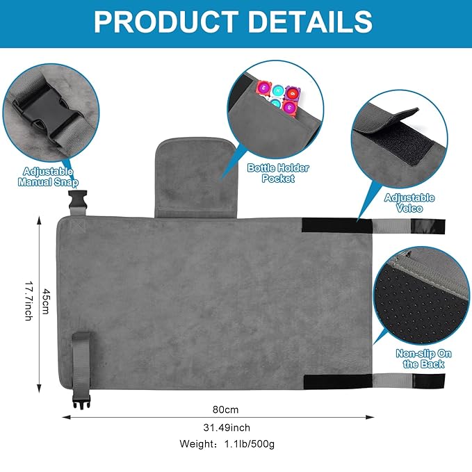 COZYBONDER Toddler Airplane Bed, Kids Airplane Seat Extender Travel Bed, Kids Airplane Travel Essentials, Air Must Have for Toddlers, Portable Plane Footrest for Flights