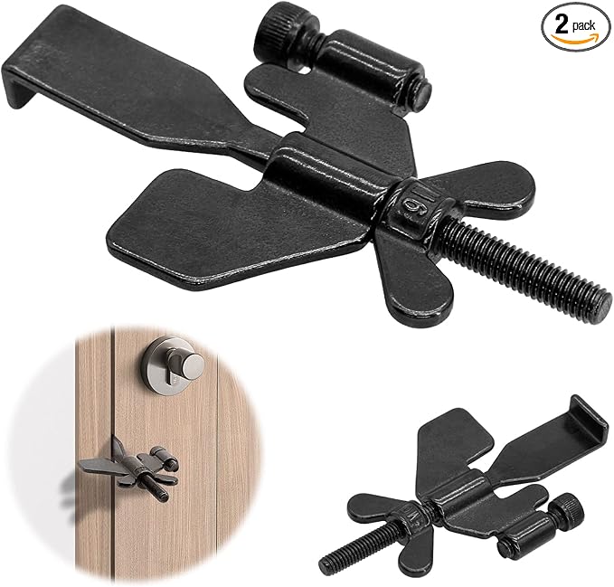 2 PCS Portable Door Lock Upgraded,Heavy Duty Adjustable Portable Door Lock for Travel, Portable Security Door Locks Devices for Home,Hotel,Dorm,Additional Security and Safety