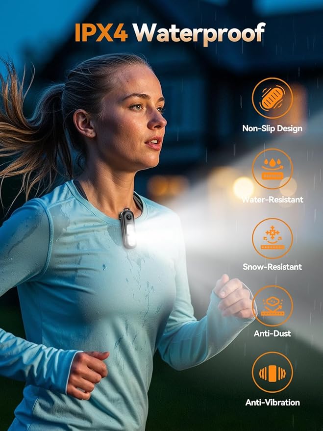 TECKNET Personal Safety Alarm 135dB with SOS Strobe Light for Women - Rechargeable& IPX4 Waterproof Running Lights with Clip On Torch & Low Battery Notice, Safety Siren for Travel Kids, Black