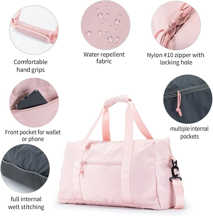 Travel Duffle Bag,Sport Gym Bag for Men And Women with Wet Pocket,Weekender Bag Carry On Tote Bags for Airplane