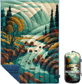 Camping Blanket,Puffy Printed Camp Blankets Lightweight Packable for Outdoor Camping,Traveling, Stadium, Hiking, Picnics