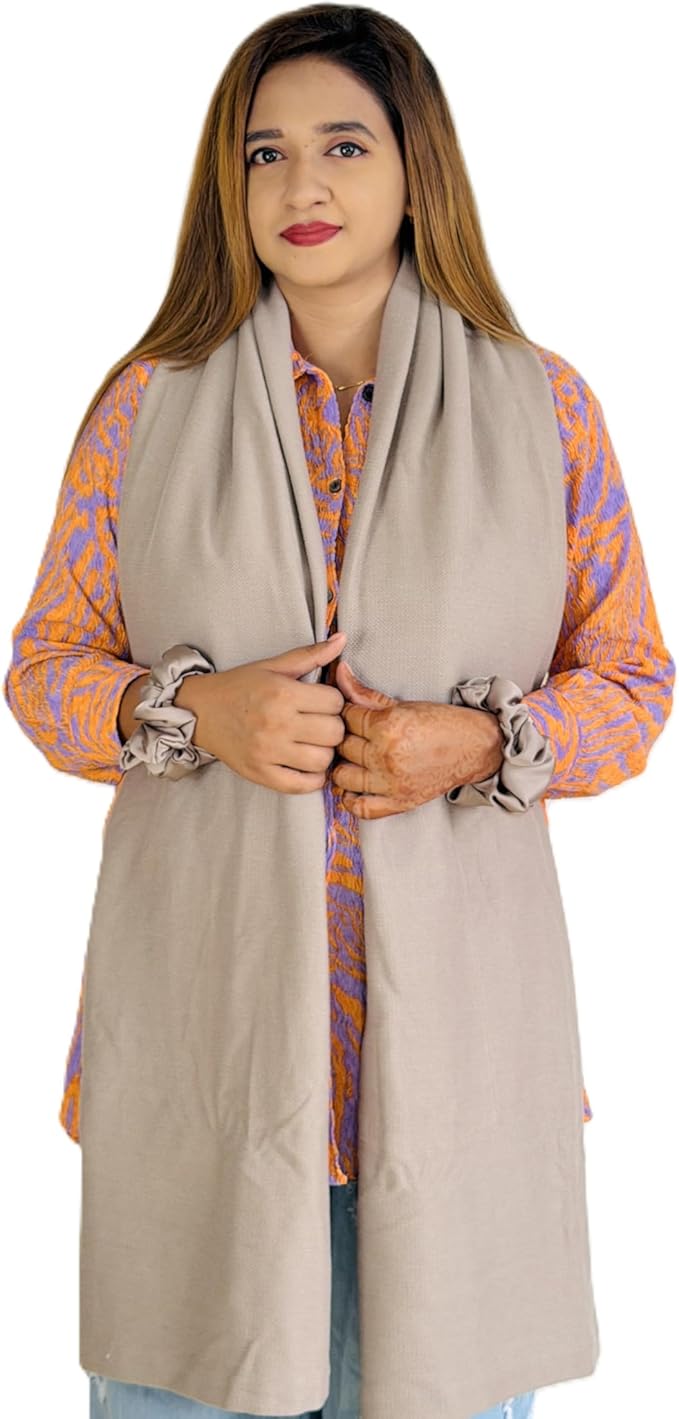 Wayfarer Shawl with Pouch | Voyagers Comfort Set with Luxury Travel Scarf, Eye Mask, Satin Scrunchies & Travel Pouch