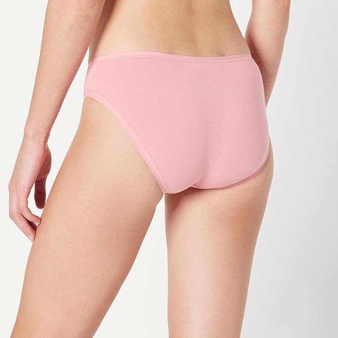 Amazon Essentials Women's Breathable Cotton Bikini Brief Underwear with Full Coverage, Multipacks