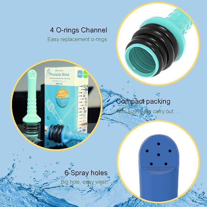 3pcs Portable Bidet for Toilet or Travel, Compatible with Every Bottle, Ecological, Mini, Elderly, Sprayer, Bio, Personal, Handheld, Personal Hygiene Care for Toilet or Washing