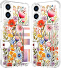 Compatible with iPhone 16 Case Card Holder for Women Cute Design,Wallet Phone Cases Transparent Cool Kawaii Protective (Clear Flowers Lily Girly Florals)