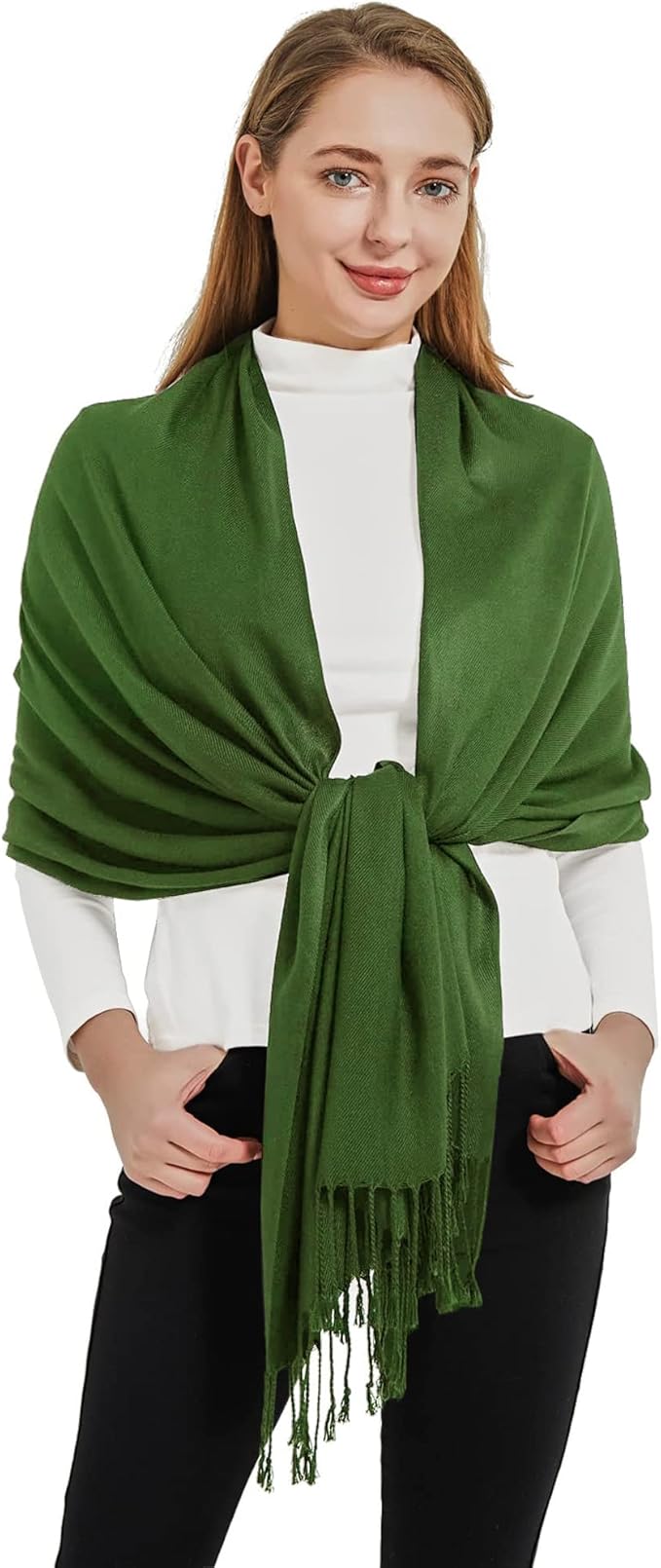Soft Silky Pashmina Shawl Wraps Solid Colors Scarf for Wedding Evening Dresses