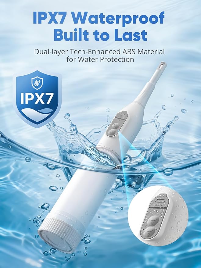 ONTHEWEI Handheld Electric Portable Travel Bidet, Pocket-Sized with Dual Pressure Modes, 360° Nozzle, IPX7 Waterproof & USB-C Rapid Charge for Postpartum Care & Personal Hygiene for Men & Women