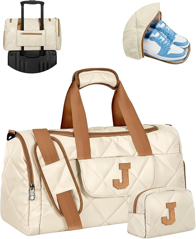 Elilier Best Friend Birthday Gifts for Women, Personalized Weekender Bag for Overnight, Airplane Friendly Travel Bag with Toiletries, Unique Gift for Mom, Sister, Teacher, Women, Teens