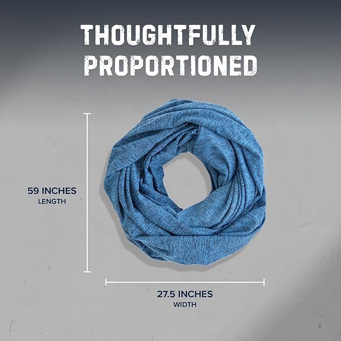 Zero Grid Infinity Travel Scarf Loop with Hidden Zipper Pockets for Passport, Phone, Cash, Cards