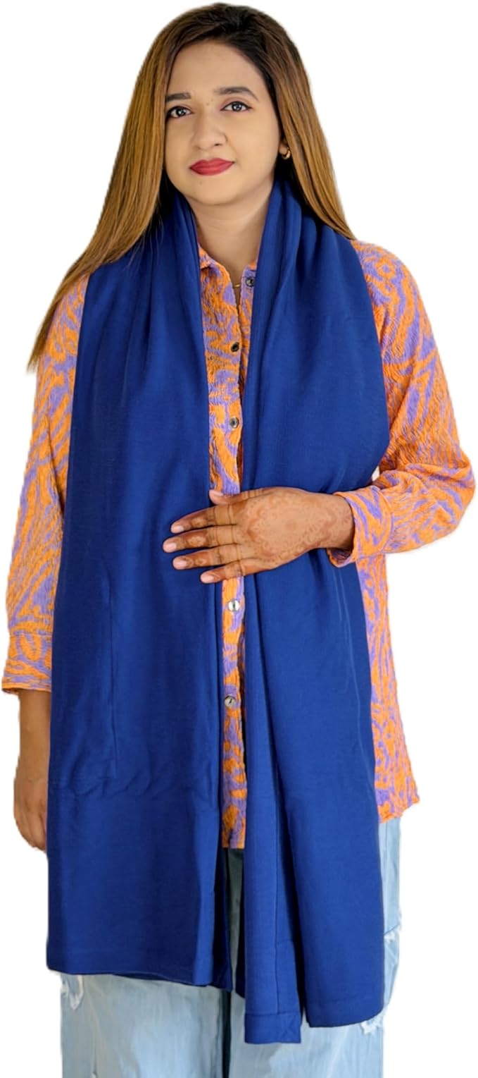 Wayfarer Shawl with Pouch | Voyagers Comfort Set with Luxury Travel Scarf, Eye Mask, Satin Scrunchies & Travel Pouch