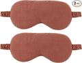 HBHLFZ Sleep Mask 2 Pack - Bamboo Viscose Fiber Sleeping Eye Mask - with Elastic Band/Headband - Comfort Sleeping Shade - for Nighttime Sleeping, Traveling & Napping（Red Curry）