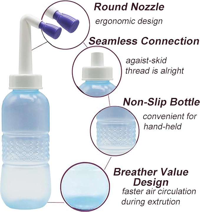 Portable Handheld Personal Hygiene Refresher Toilet Butt Cleaner Travel Bidet Spray Bottle for Home 450 ml.