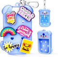 Metyond Dog Silicone Case for Touchland Hand Sanitizer Spray Power Mist 1 FL OZ/30ML for Touchland Case with Keychain, with Cute Charms Accessory Cute Travel Case (1PCS Blue)