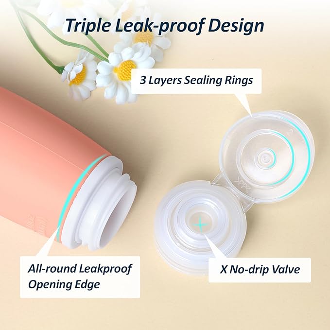 PACKISM TSA Approved Toiletry Bottles - 6 Pack Leak Proof 3.4oz Silicone Travel Bottles for Toiletries, Refillable Liquid Travel Accessories for Shampoo Conditioner Lotion Body Wash(BPA Free)