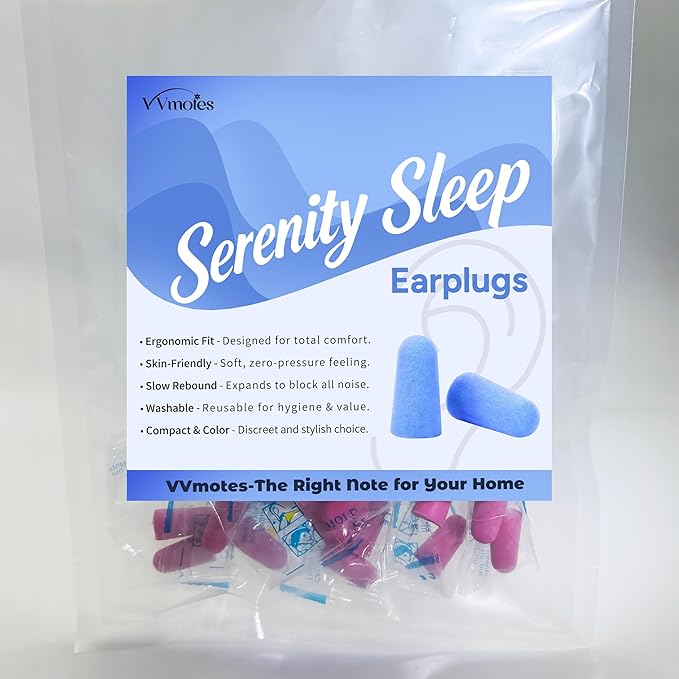 10 Pairs Rose Red Reusable Ear Plugs, 32dB NRR Noise Reduction, Washable Slow-Rebound Foam Earplugs for Sleeping, Snoring, Work, Concerts, Travel