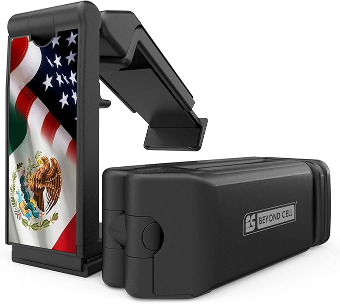 Travel Accessories, Universal Seat Back Tray Table Hands Free Phone Clip Holder, Adjustable Pocket Size Airplane Travel Essentials Compatible with iPhone and Android American Born Mexican Roots