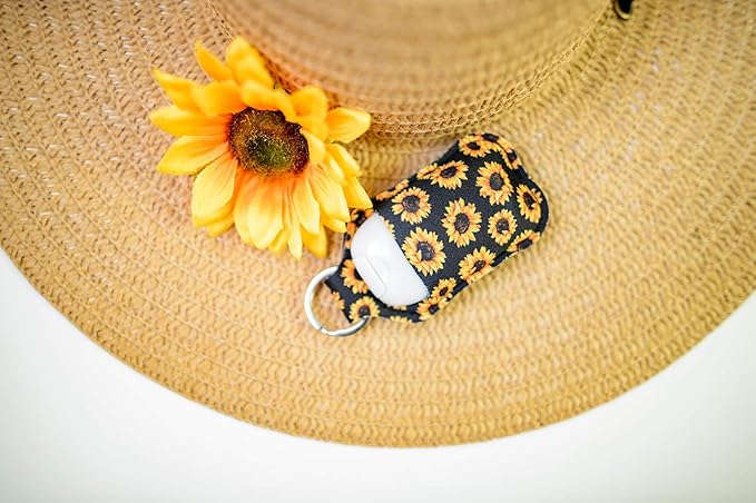 Daisy Lane Hand Sanitizer Holder for Backpack Kids Travel Size Baseball Softball Keychain