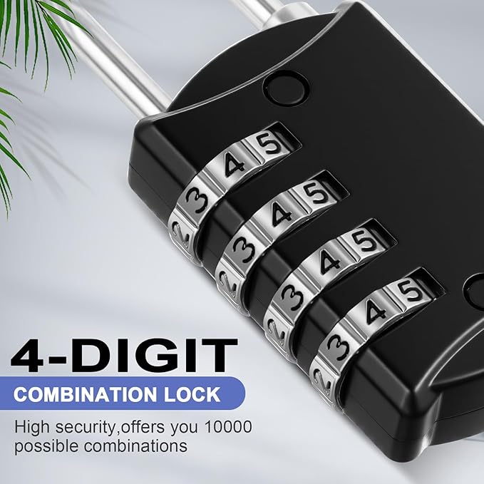 Moxweyeni 10 Pcs Digit Combinations Padlock Safe Cipher Lock Mini Combination Resettable Number for Suitcases Luggage Briefcases Computer Bags(Trendy Style,Fresh Color)