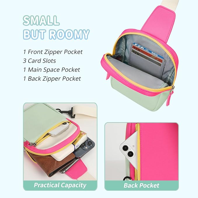 Mothers Day Gifts for Daughter, Birthday Graduation Gifts for 8 9 10 11 12 Year Old Teens Girls Her,Fanny Pack Sling Crossbody Bag Belt Bags Purse, Preppy Teen Girl Gift Trendy Stuff Travel Essentials