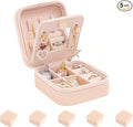 KElofoN Travel jewelry case Travel jewelry box Travel Jewelry Organizer Small Jewelry Organizer Box for Girls Women with Mirror (Pink-5)