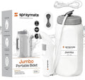 Portable Bidet for Travel & Home – Electric High Pressure Rechargeable Bidet for Women & Men | 2.5L Bottle | 1300ML/Min Flow | USB-C | 1600mAh Battery | USA Brand – Spray Mate Jumbo (White)