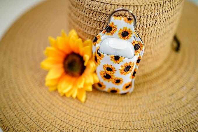 Daisy Lane Hand Sanitizer Holder for Backpack Kids Travel Size Baseball Softball Keychain