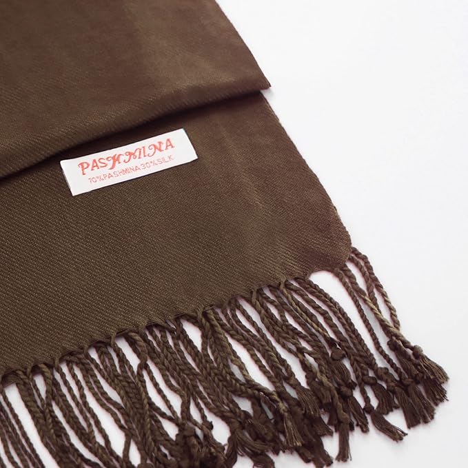 Soft Silky Pashmina Shawl Wraps Solid Colors Scarf for Wedding Evening Dresses