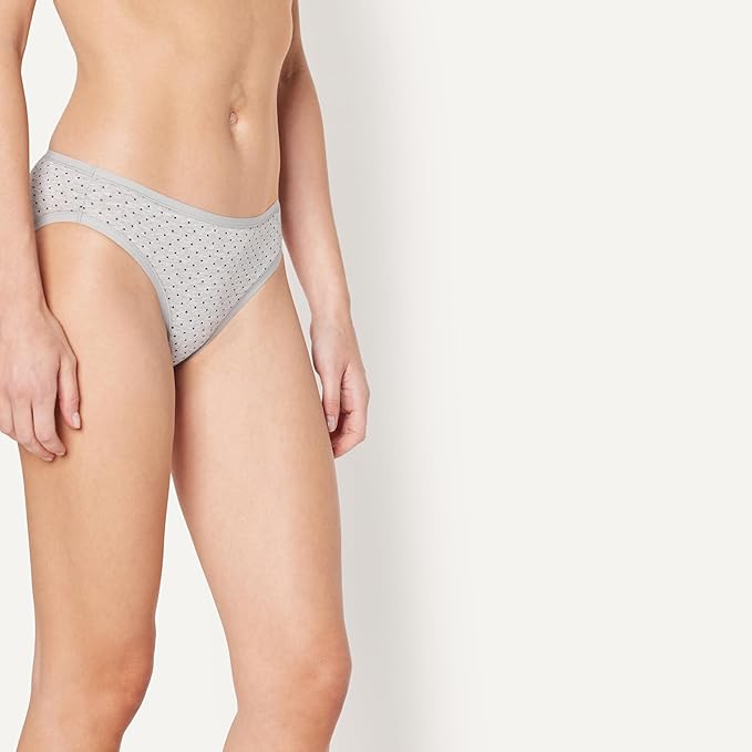 Amazon Essentials Women's Breathable Cotton Bikini Brief Underwear with Full Coverage, Multipacks