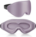 99% Fully Block Out Light Eye Sleep Mask, 3D Deep Contoured Eyes Cover Zero Pressure, Long Lash Extension Eyes Mask with Adjustable Straps for Sleeping Travel Home Nap Rest Women Men (Light Purple)