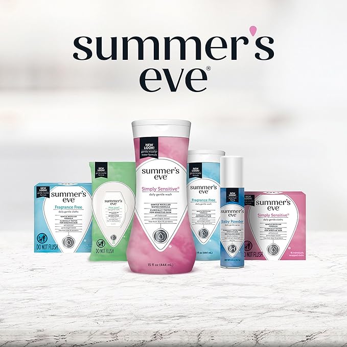 Summer's Eve Fragrance Free Gentle Daily Feminine Wipes, Removes Odor, pH balanced, 16 Count