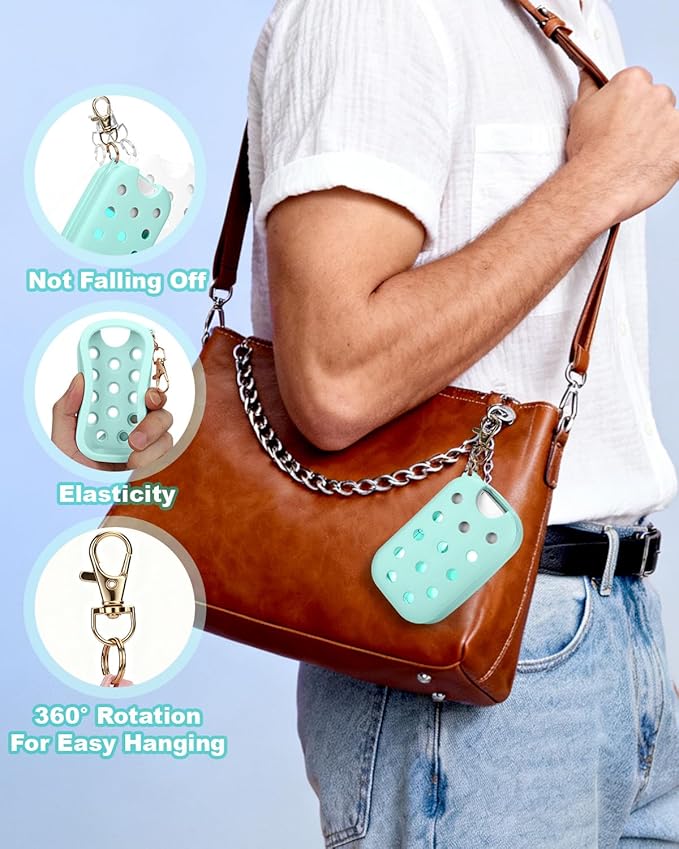 Palksky Hand Sanitizer Spray Case for Touchland,Hand Sanitizer Case with Keychain Holder for Power Mist and Glow Mist1 fl OZ Travel Size(Blue),Not Include Spray