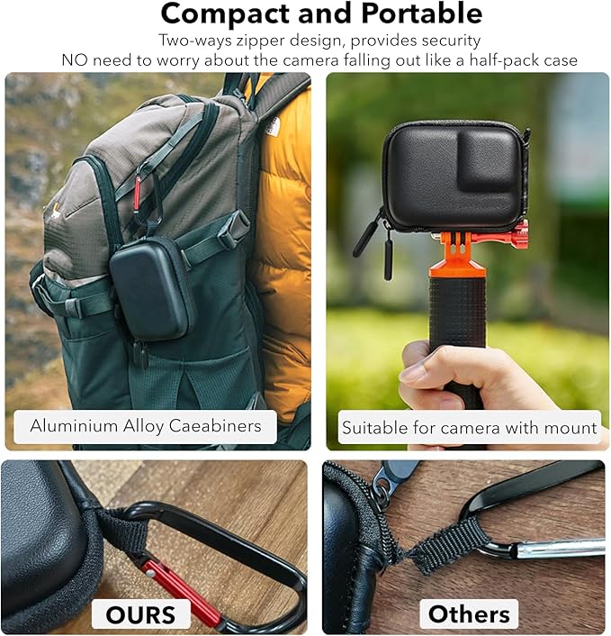 for Insta 360 Ace Pro 2 Accessories, PU Portable Mini Carrying Bag Case, Lens Screen Protectors (6 Pack) Compatible with Insta360 Ace Pro 2, Rubber Lens Cap Cover for Insta 360 Action Camera