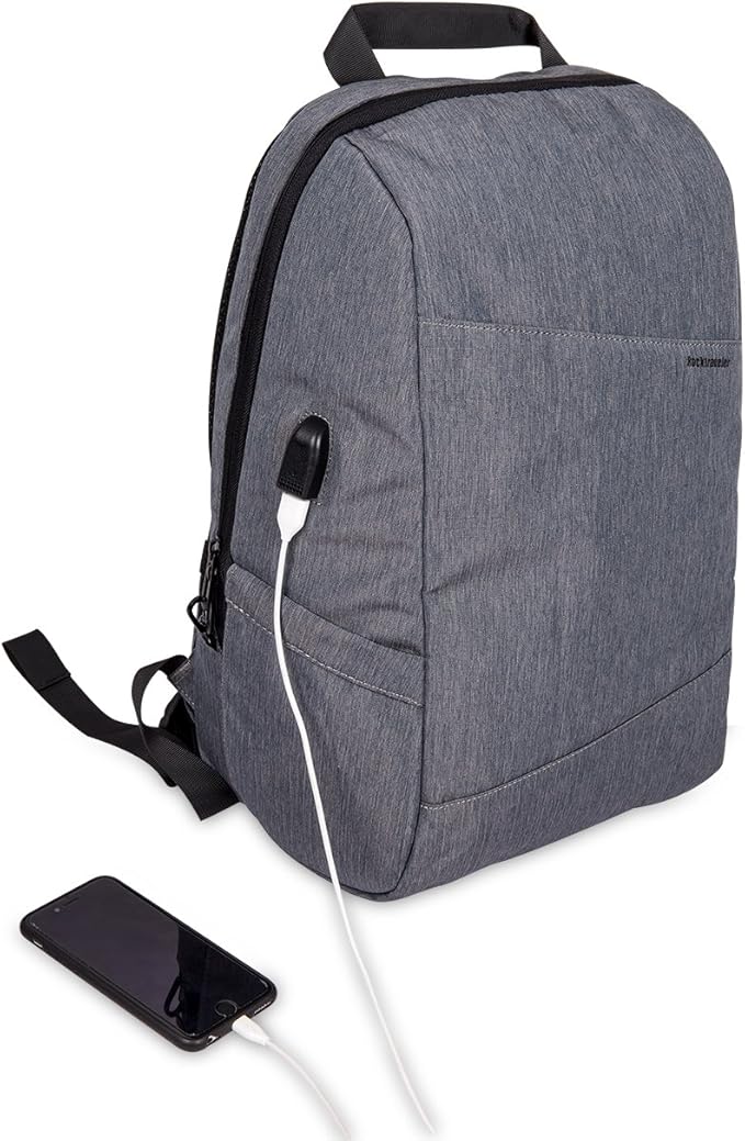 Rocktraveler RTL17GR Leisure Anti-theft Backpack Lap Top Bag, Grey