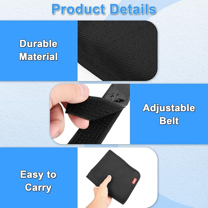 Airplane Seat Back Organizer & Storage, Airplane Tray Table Cover for Personal Items, Airline Seat Hanging Pockets Media Pouch,Reusable Travel Essentials,Fits Tablets,Cell Phone,Water Bottle (Black)