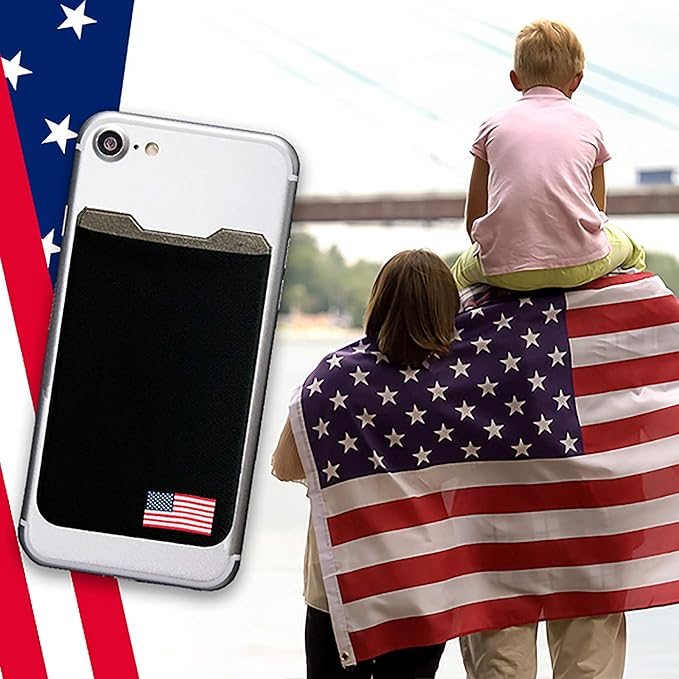 Phone Wallet - Adhesive Card Holder - Cell Phone Pouch - Stick on Lycra Pocket by Gecko - Carry Credit Cards and Cash