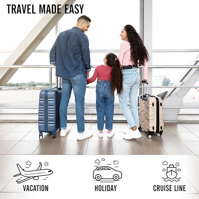 Veken 10 Set Packing Cubes for Travel Essentials, Suitcase Organizer Bags in 4 Sizes, Carry-On Luggage Accessories with Large Laundry Bag & Passport Holder, Must-Have for Airplane, Road Trip & Camping
