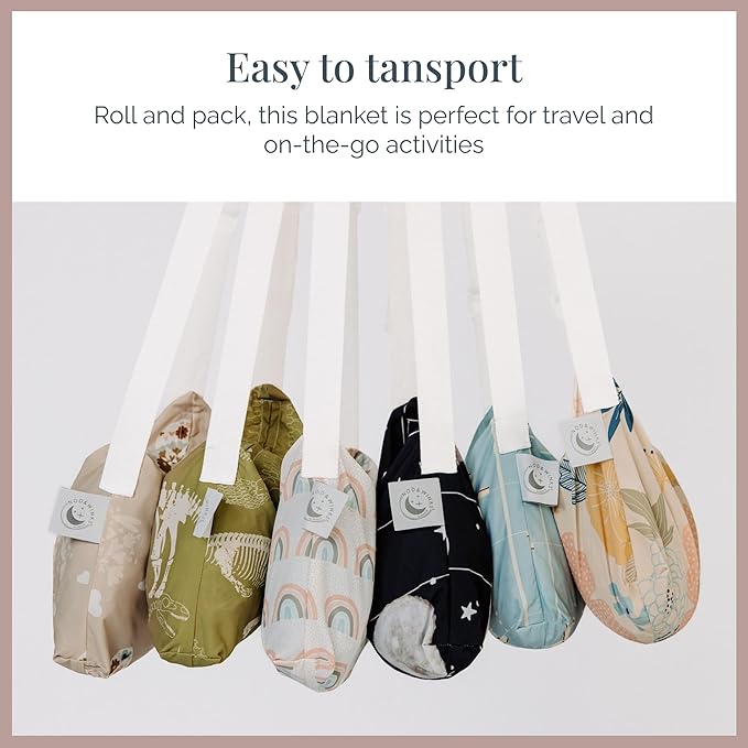 Beddy's Kids Travel Blanket for Airplane or Car, Packable with Portable Carrying Case Bag, Super Soft & Cozy Dual-Sided Lightweight Blanket, Perfect for Travelers, Road Trips and Camping