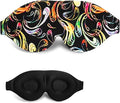 3D Sleep Mask, 100% Blackout 3D Contoured Sleep Eye Mask, Comfortable & Super Soft Sleeping Mask with Adjustable Straps for Women, Men, Sleeping Travel Yoga Naps (Colorful - Pack of 1)