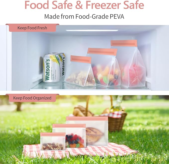 PACKISM Leakpoof Clear Cosmetic Bags - Sealed TSA Approved Toiletry Bags, Reusable and Easy to Clean, Semi-Transparent Clear Toiletry Bag, Carry on Airport Airline Compliant Bag, 1L+2M+1S, Pink