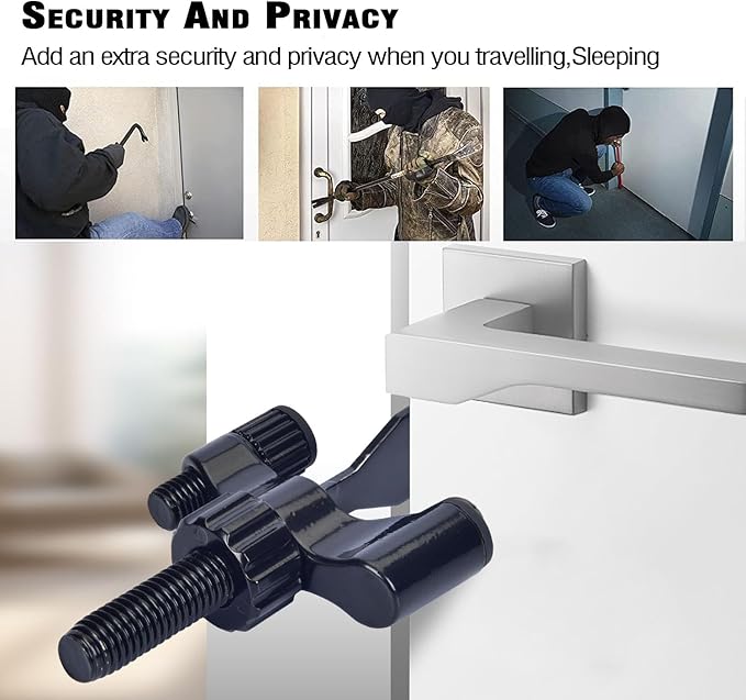 Adjustable Portable Door Lock, Hotel Door Stoppers for Travelers Safety to Prevent Unauthorized Entry,for Traveling Hotel Home Apartment College
