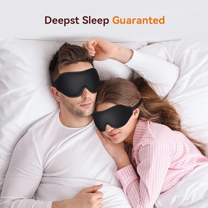 Sleep Mask, EVA BELLE Eye Mask for Sleeping, Light Blocking Sleeping Mask, Soft Breathable Sleep Masks for Women Men, Smooth Sleep Eye Mask Eye Cover, Soft Eye Shade Cover 3D Memory Foam, Adjustable
