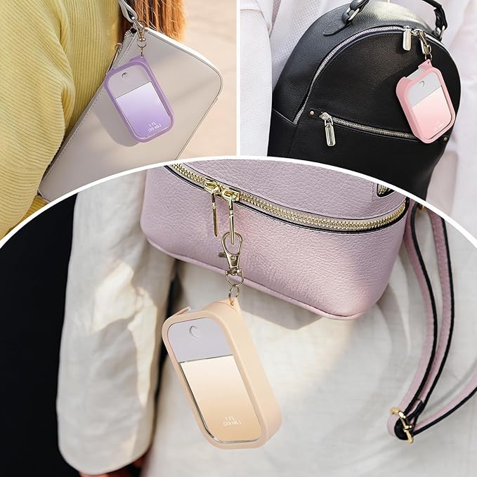5 Pack Hand Sanitizer Spray Case with Keychain Compatible with Touch-land, Silicone Hand Sanitizer Case Holder for Touch-land Mist Case 1FL OZ