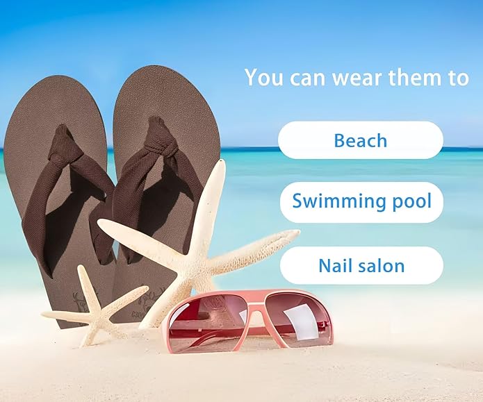 KuaiLu Flip Flops for Women with Arch Support Yoga Mat Comfortable Summer Beach Walking Thong Cushion Sandals Slip On Indoor Outdoor