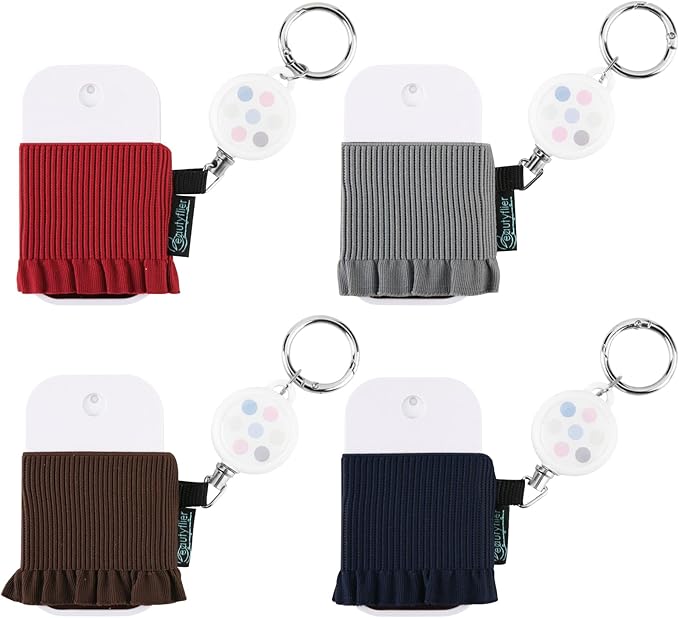 Beautyflier 4pcs Elastic Holder Sleeve for Touchland Power Mist Hand Sanitizer Spray, Cute Hand Sanitizer Holder for Gentle Mist, Glow Mist and Power Mist 1FL OZ, Best Gift for All Ages