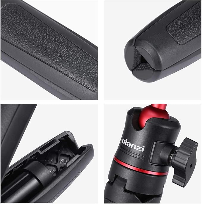 ULANZI MT-08 Extension Pole Tripod, Mini Selfie Stick Stand Handle Grip for Osmo Pocket 3 4 Xtra Muse iPhone Pro Max Smartphone Canon G7X Mark III Sony ZV-1 RX100 VII A6400 A6600 Cams Vlogging