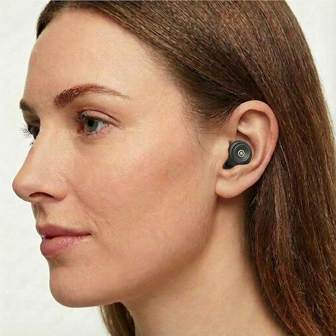 50dB Noise-Reducing Earplugs for Sleep, Focus, Travel, Work and Concerts, Washable and Reusable Silicone Ear Plugs for Hearing Protection, 5 Pairs of Ear Tips & Carrying Case(Black)