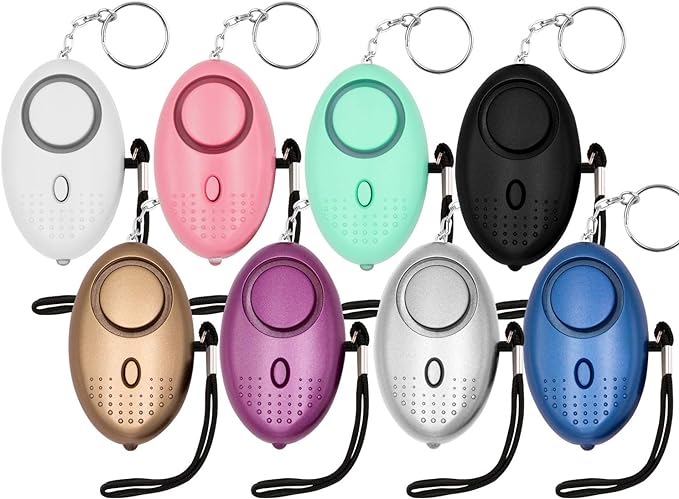 KOSIN Safe Sound Personal Alarm, 8 Pack 140DB Personal Security Alarm Keychain with LED Lights, Emergency Safety Alarm for Women, Men, Children, Elderly